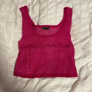 hot pink tank.